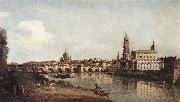 BELLOTTO, Bernardo View of Dresden from the Right Bank of the Elbe with the Augustus Bridge oil painting on canvas